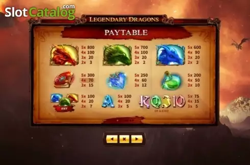 Bildschirm6. Legendary Dragons slot