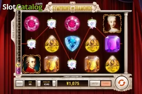 Win Screen . Symphony of Diamonds slot
