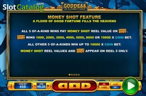 Paytable 1. Goddess of 8 Directions slot