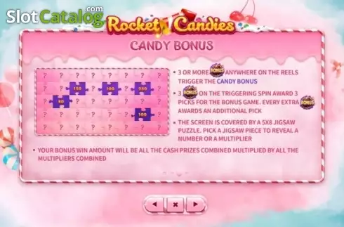 Paytable 3. Rocket Candies slot