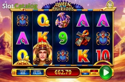 Free spins screen 2. Queen of the Pharaohs slot