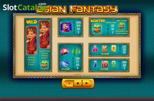 Paytable . Asian Fantasy slot