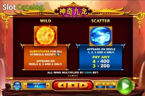 Wild & Scatter. Shen Qi Jiu Long slot