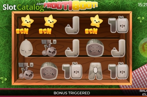 Free spins win screen. Frooti Booti slot