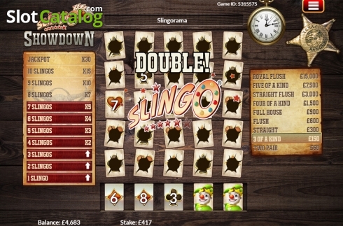 Game workflow 3. Slingo Showdown slot