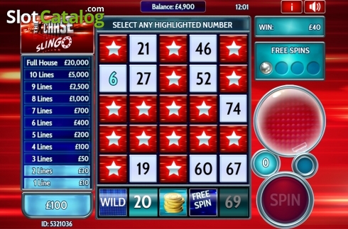 Free spin win screen. The Chase Slingo slot