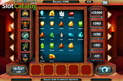 Bildschirm2. Tutan's Treasure slot