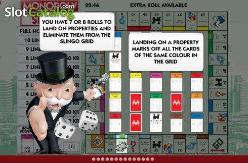 Pantalla7. Slingo Monopoly Tragamonedas 