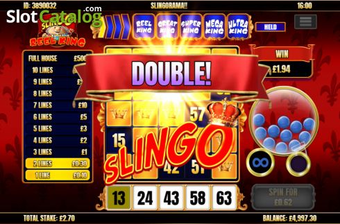 Win Screen . Slingo Reel King slot