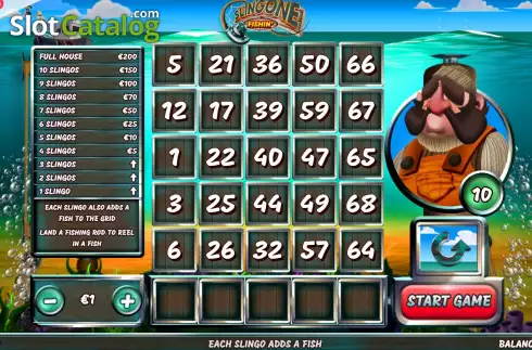 Game Screen 1. Slingone Fishin slot
