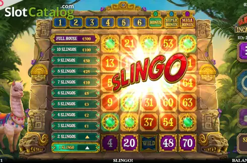Bildschirm8. Slingo Inca Trail slot