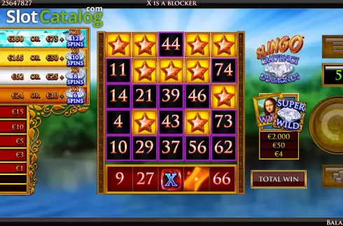 Game Screen 3. Slingo Da Vinci Diamonds slot