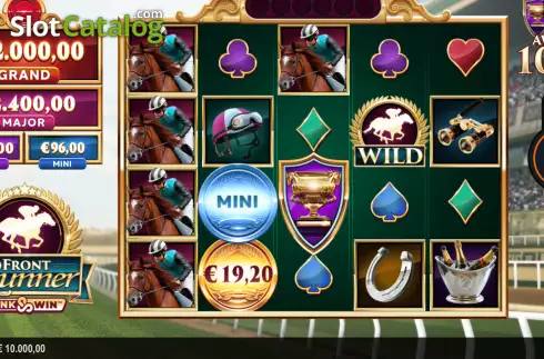Reels Screen. Front Runner Link and Win slot