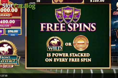 Free Spins 1. Front Runner Link and Win slot