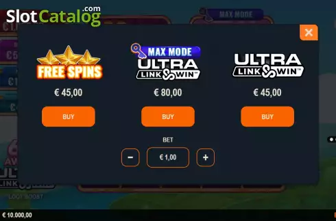 Buy Feature Screen. Loot Boost slot