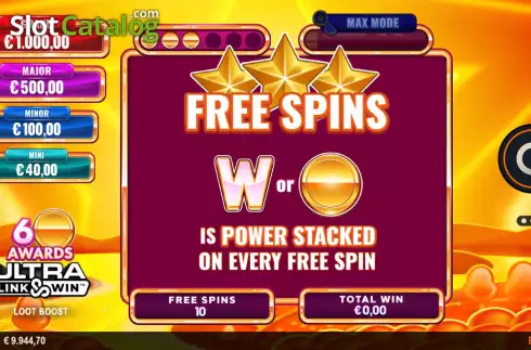 Free Spins Win Screen. Loot Boost slot