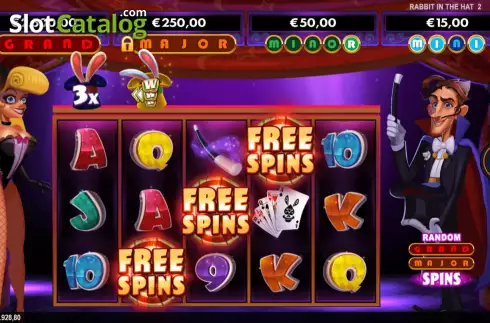 Free Spins Win Screen. Rabbit In The Hat 2 slot