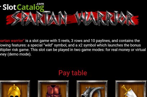 Ecran6. Spartan Warrior (Slot Exchange) slot