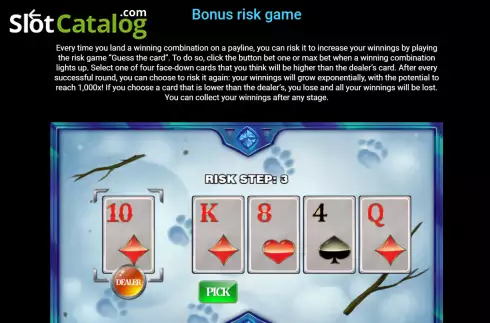 Risk game screen. Endless Winter slot