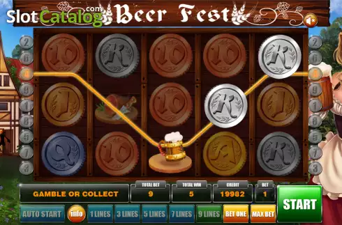 Win screen. Beer Fest (Slot Exchange) slot