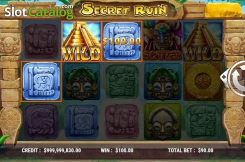 Win Screen 1. Secret Ruin slot