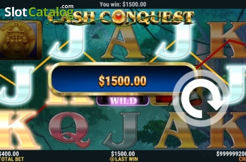Win Screen. Cash Conquest slot