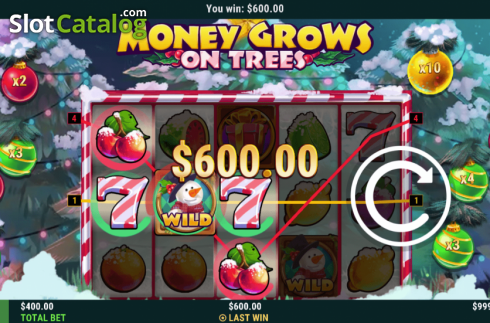 Win Screen 1. Money Grows on Trees Christmas Edition slot