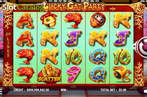 Reel Screen. Lucky Cat Party slot