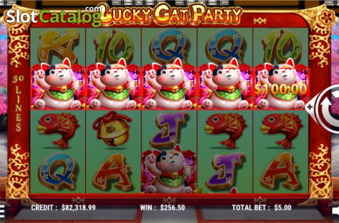 Win screen 2. Lucky Cat Party slot