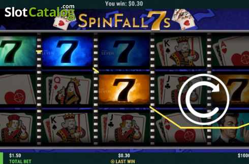 Win screen 3. Spin Fall 7s slot