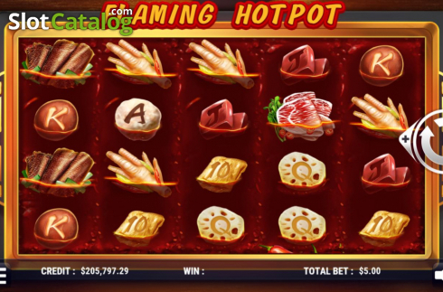 Ekran2. Flaming Hotpot yuvası