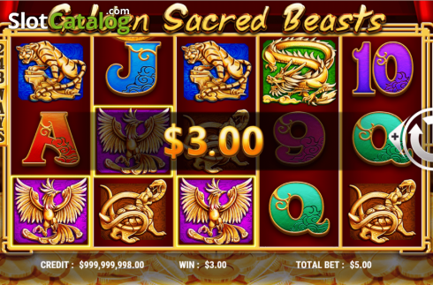 Win Screen 1. Golden Sacred Beasts slot
