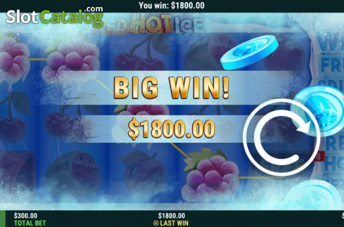 Win Screen 4. Red Hot Ice slot