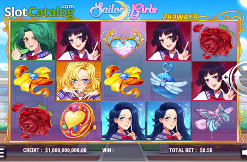 Bildschirm2. Sailor Girls slot