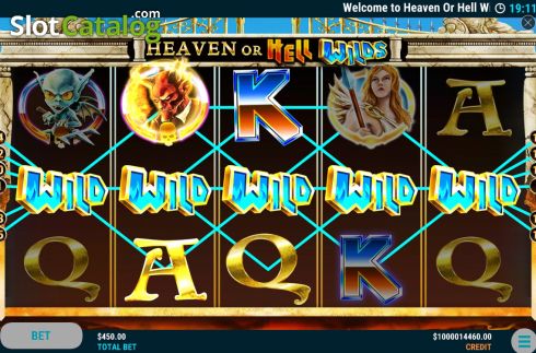 Win Screen . Heaven or Hell Wilds slot