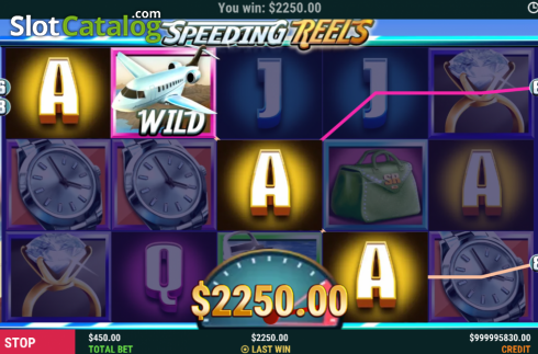 Win screen 1. Speeding Reels slot