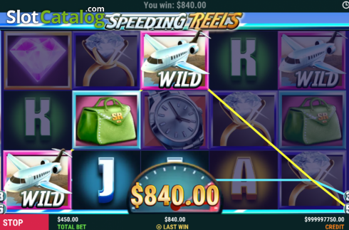 Win screen 2. Speeding Reels slot
