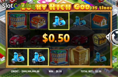 Win screen 3. Lucky Rich God slot