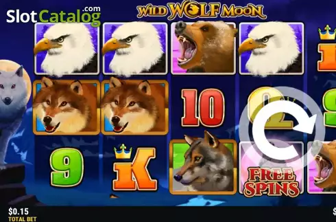 Game Screen. Wild Wolf Moon slot