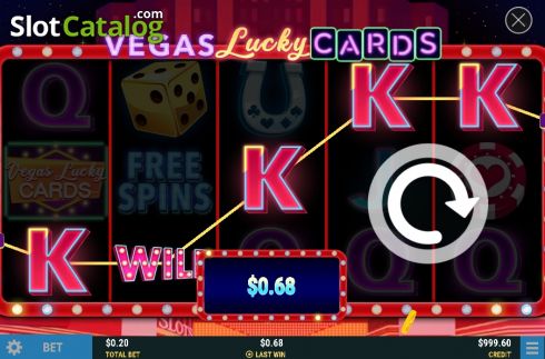 Ekran3. Vegas Lucky Cards yuvası