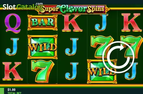 Game screen. Super Clover Spins slot