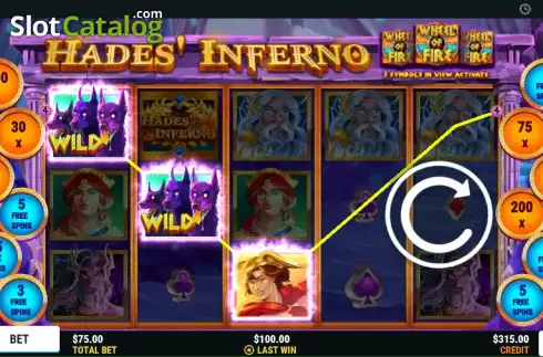 Win screen. Hades Inferno slot