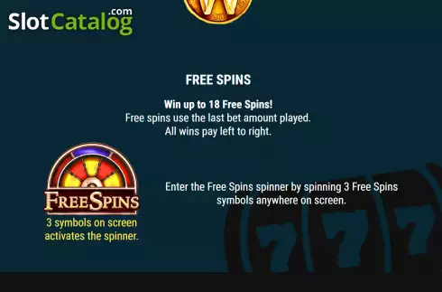 Free Spins screen. Reels of Rome (Slot Factory) slot