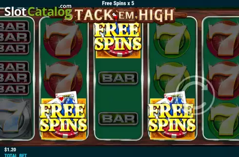 Free Spins screen. Stack’ Em High slot