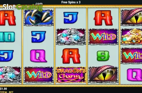 Free Spins screen 3. Dragon’s Charm (Slot Factory) slot