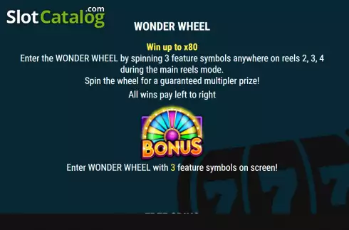 Bonus wheel screen. Spinner Winner slot