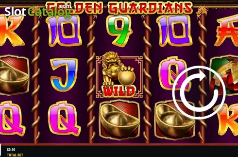 Game Screen. Golden Guardians slot