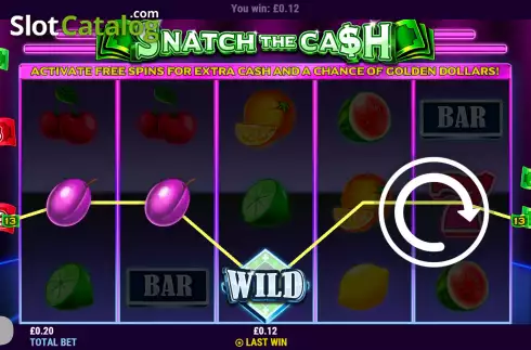 Win screen. Snatch the Cash slot