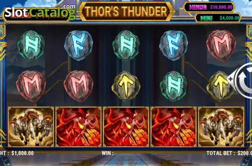 Reel screen. Thor's Thunder (Slot Factory) slot
