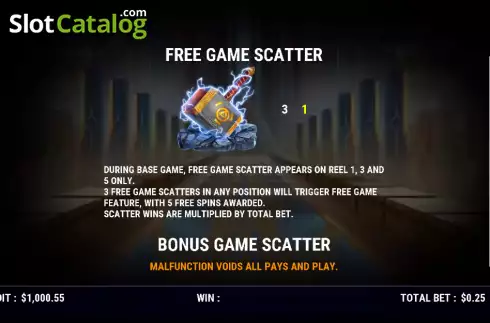 Free Game scatter screen. Thor's Thunder (Slot Factory) slot